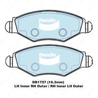 4pcs Bendix Front General CT Brake Pads for Citroen Xsara N1 N7 1.8 2.0 FWD