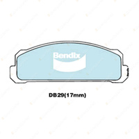 4pcs Bendix Front General CT Brake Pads for Fiat 124 127 128 132 Superbravo 131