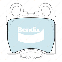 4pcs Bendix Rear General CT Brake Pads for Lexus GS JZS160 IS GXE10 JCE10