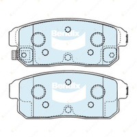 4pcs Bendix Rear General CT Brake Pads for Nissan Maxima J31 3.5 170 kW FWD