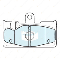 4pcs Bendix Rear General CT Brake Pads for Lexus LS UCF30 430 4.3 207 kW RWD