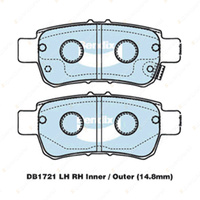 4pcs Bendix Rear General CT Brake Pads for Honda Odyssey RB 2.4 118 kW FWD MPV