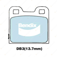 4pcs Bendix Rear General CT Brake Pads for Alfa Romeo Alfetta GT Montreal Spider