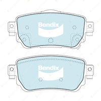 4Pcs Rear Bendix GCT Brake Pads for Nissan X-Trail T32 1.6L 2.0L 2.5L FWD AWD