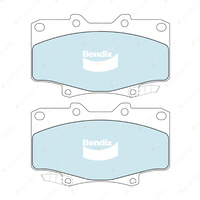 4 x Bendix Front HD Brake Pads for Toyota Land Cruiser FJ80 FZJ HZJ HDJ UZJ 100