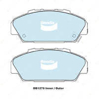 4pcs Bendix Front HD Brake Pads for Honda Accord CB 2.2 103 kW FWD Sedan