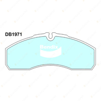 4pcs Bendix Front Heavy Duty Brake Pads for Iveco Daily 65C18 130 kW RWD