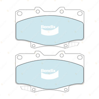 Bendix Front ULT4WD Brake Pads for Toyota Land Cruiser FJ80 FZJ HZJ HDJ UZJ 100