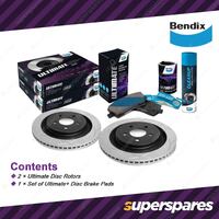 Bendix Rear ULT+ Brake Upgrade Kit for Subaru Impreza GG GD with Vented Disc