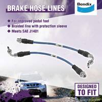 Bendix Front ULT4WD Brake Hose Kit for Toyota Land Cruiser HZJ105 FZJ105 W/O ABS