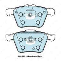 8Pcs Front + Rear Bendix Euro Brake Pads Set for Volvo XC90 275 V8 4.4 D5 2.4