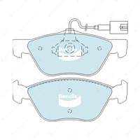 8Pcs Front + Rear Bendix Euro Brake Pads Set for Alfa Romeo 145 930 Spider 916