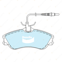 Bendix Euro Brake Pads Shoes Set for Peugeot Partner 5 G 1.6 HDi 75 90 FWD