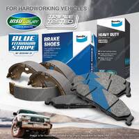 Bendix Front Heavy Duty Brake Pads + Rear Shoes Set for Honda Accord CA 2.0 EX