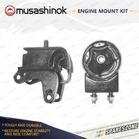 Front + Rear Engine Mount Kit for Ford Festiva WA 1.3L 4Cyl B3 6/91-3/94 Auto