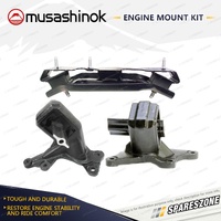 Front + Rear Engine Mount with Bracket Kit for Jeep Wrangler JK 3.8L V6 4WD EGT