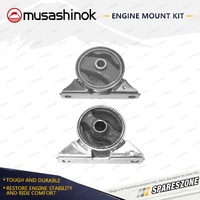 Front + Rear Engine Mount Kit for Mitsubishi Lancer CE 1.8L 4Cyl Sedan Hatch