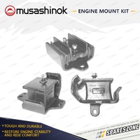 Front + Rear Engine Mount Kit for Nissan Navara D22 2.4L 3.2L KA24DE QD32E Auto