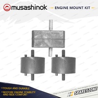 Front + Rear Engine Mount Kit for Volvo 740 2.3L 4Cyl B230F 88-93 5 Spd Gearbox