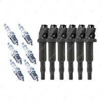 Bosch 6 Spark Plugs+6 Ignition Coils for BMW 135i 1M 335i 740i X6 Z4 3.0L I6