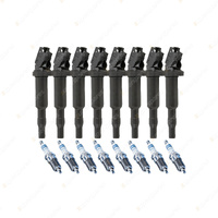 Bosch 8 Spark Plugs+8 Ignition Coils for BMW 550i 650i X5 X6 4.4L V8 32V 09-14