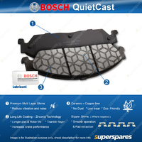 4Pcs Front Bosch QuietCast Ceramic Brake Pads for LDV G10 2013 - On