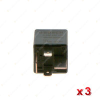 3 Pcs Bosch Mini Relays 0986332002 - 4 Pin Rated Current 70A Voltage 12V