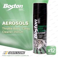 12 x Boston Throttle Body Carby Cleaners Maintenance Aerosol Spray 350G