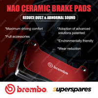 8Pcs Brembo Front & Rear NAO Brake Pads for Abarth 500 595 695 C 312 2008 - On