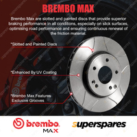 4x Brembo Front+Rear Slotted Brake Rotors for Audi A3 8L1 1.6L 1996-2003