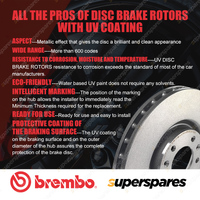 Front + Rear Brembo UV Disc Rotors & NAO Brake Pads for Citroen C3 FC FN 1.6L