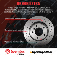 4x Brembo Front+Rear Drilled Brake Rotors for Fiat 500 C 132 Tempra 159 Tipo 160