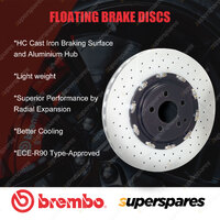 2x Front Brembo Floating Disc Brake Rotors for Mercedes Benz S-Class C215 W220