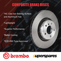 2x Front Brembo Composite Brake Rotors for BMW 1 3 Series E 81 82 87 88 90 91 92