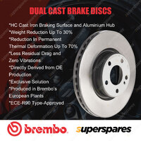 2x Rear Brembo Dual Cast Disc Brake Rotors for Mercedes Benz E-Class S213 W213