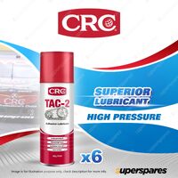 6 x CRC TAC2 Adhesive Lubricant 300g/492ml for All Chain Gears Wire Ropes Auto