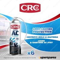 6 x CRC Auto AC Pro Cleaner 470G Remove Air Conditioning Odors And Bacteria