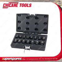 15 Pcs of Chicane 3/8" Drive 6Pt Metric Impact Socket Set - Cr-Mo Steel