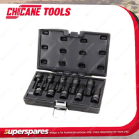 10 Pcs of Chicane 1/2" Drive In-Hex Impact Socket Set - Chrome-Molybdenum Steel