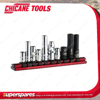 10 Pcs of Chicane 1/4" & 3/8" Drive 10mm Socket Set - 6 Point & 12 Point