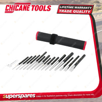 16 Pcs of Chicane Punch & Chisel Set - Heat Treated Chrome Vanadium Steel