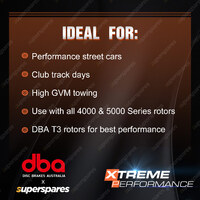 DBA Front Xtreme Performance Disc Brake Pads for Audi Q5 8R 1LA 1LB 1LE 1LP 1LJ