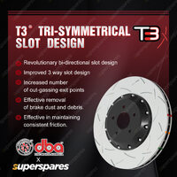 2x DBA Front 5000 Series T3 Slotted Disc Rotors for Audi A3 S3 8V TT 8J TTS FV