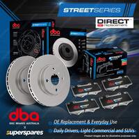 DBA Front Street Disc Brake Rotors & Pads for Audi Q7 4MB 4MG 3.0 TDI PR 1LF