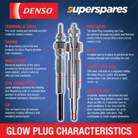 4 x Denso Glow Plugs for Alfa Romeo 147 937 156 159 932 939 1.9JTD 1910cc 4Cyl