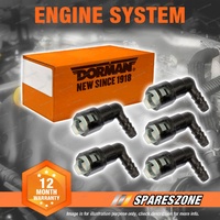 Dorman 5 Fuel Line Quick Connectors-Adapts 90 Degree 5/16 - 5/16 In.Nylon Tubing