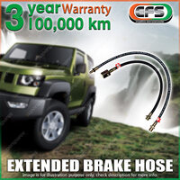 2x 100mm Lift Rear EFS Extended Flexible Brake Hose for Ford Maverick LWB Y60