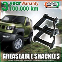 Rear EFS Greaseable Leaf Springs Swing Shackles for Mazda BT-50 Series II 11-20