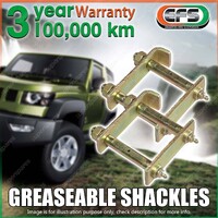 Rear EFS Greaseable Leaf Springs Shackles for Toyota Landcruiser FJ40 BJ40 SWB