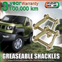 Rear EFS Greaseable Leaf Springs Swing Shackles for Toyota Hilux Vigo KUN26